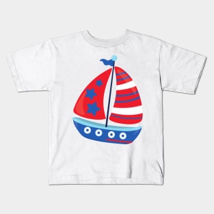 Sailing Boat, Sailor, Sailing, Ship, Sails, Boat Kids T-Shirt